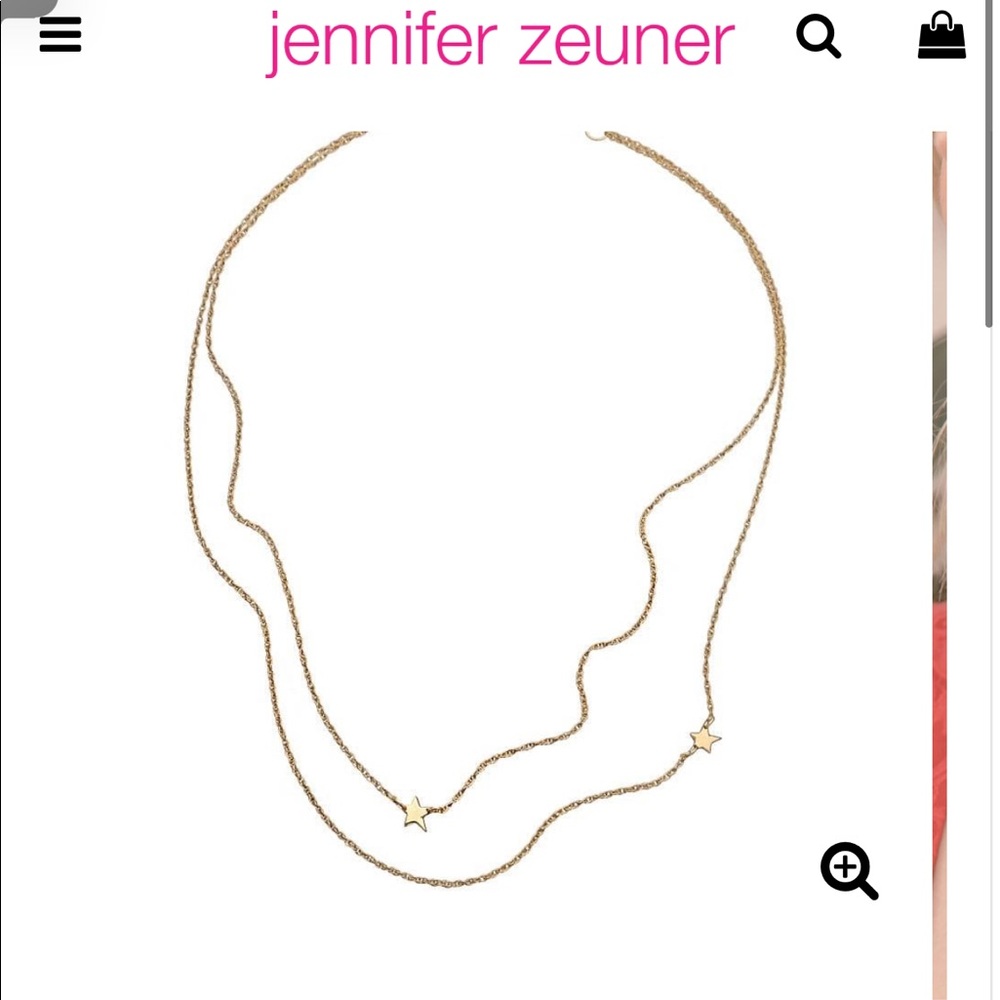 BNWT- Double Star Necklace By JenniferZeunerJewlery